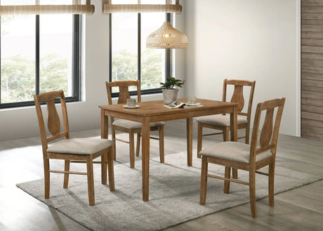 Kayee - 5 Pieces Pack Dining Set - Weathered Oak - Furniture Home Direct