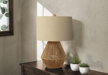 Lighting, Table Lamp, Rope, Resin, Transitional - Brown - Furniture Home Direct