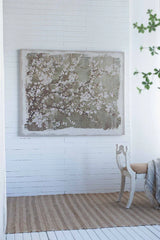 Large Cherry Blossom Canvas Art Print, Home Decor Accent Piece - Gray / White Matte - Furniture Home Direct