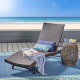 Wicker Chaise Lounge - Brown - Furniture Home Direct