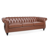 Rolled Arm Chesterfield 3 Seater Sofa - Furniture Home Direct