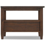 Warm Shaker - Narrow Side Table - Distressed Charcoal Brown - Furniture Home Direct