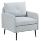 Contemporary Accent Chair With Metal Legs, Comfy Chenille Fabric Armchair - Furniture Home Direct