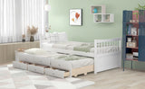 Twin Size Daybed With Trundle And Drawers - Furniture Home Direct