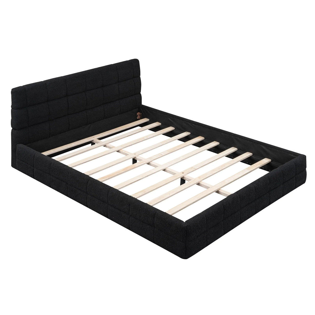 Upholstered Platform Bed With Headboard - Furniture Home Direct