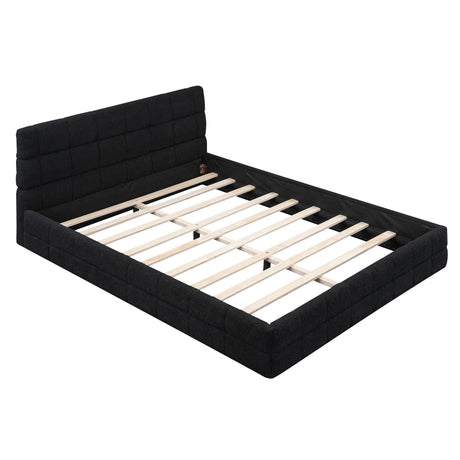 Upholstered Platform Bed With Headboard - Furniture Home Direct