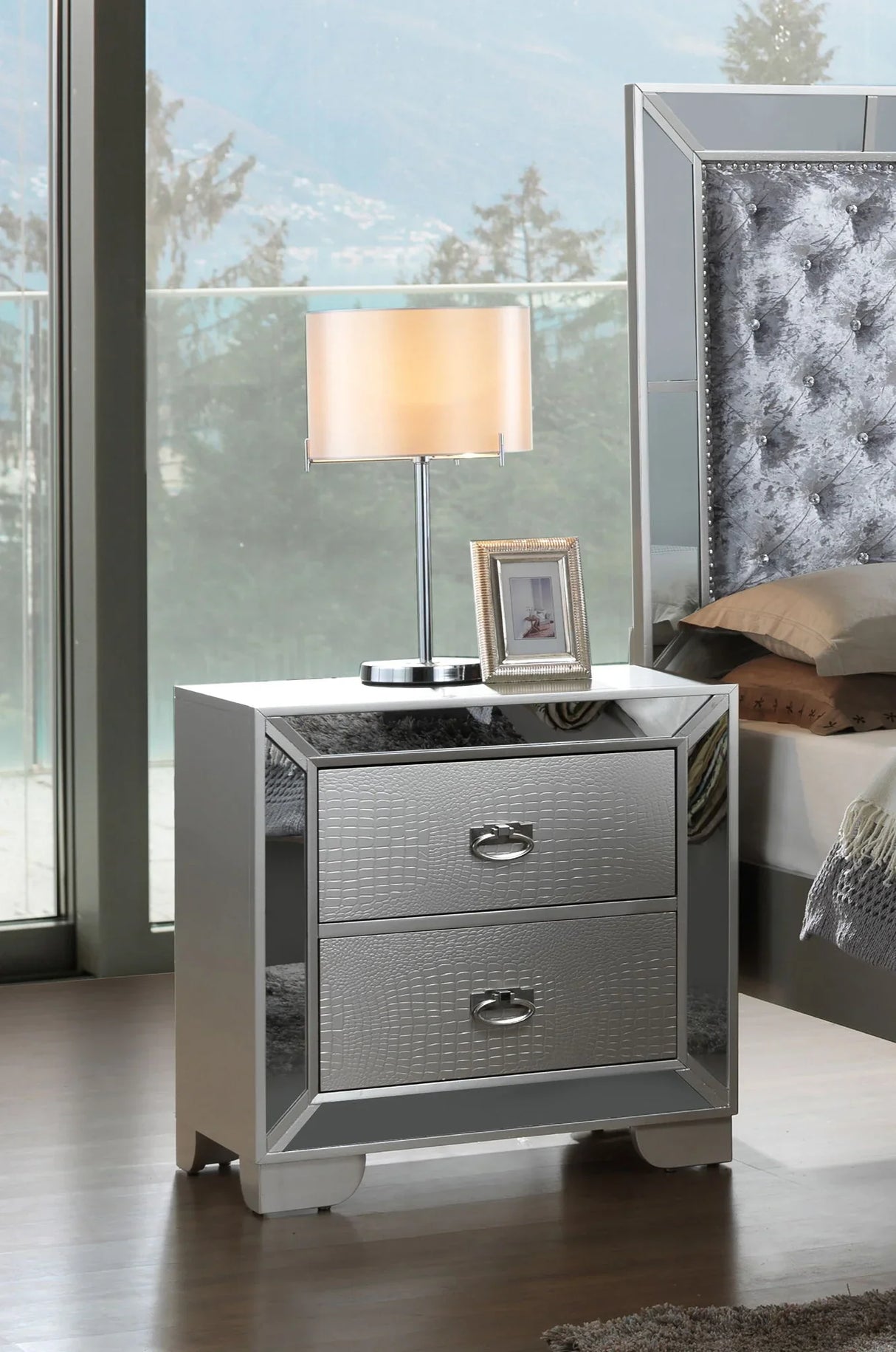 Contemporary Nightstand With Versatility - Furniture Home Direct