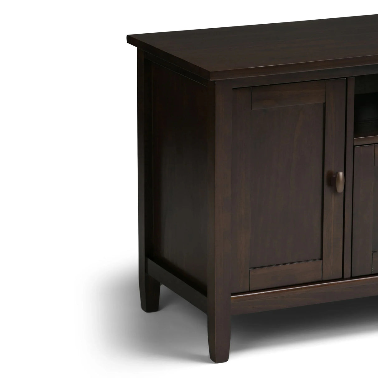 Warm Shaker - TV Media Stand Handcrafted - Tobacco Brown - Furniture Home Direct