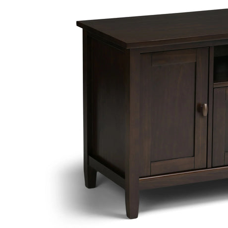 Warm Shaker - TV Media Stand Handcrafted - Tobacco Brown - Furniture Home Direct