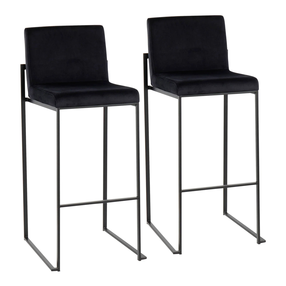 Fuji - Contemporary High Back Barstool Elegant Design - Furniture Home Direct