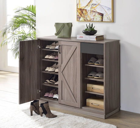 Toski - Shoe Cabinet - Rustic Gray Oak - Furniture Home Direct