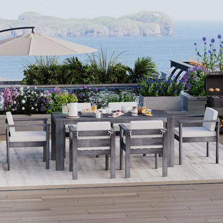 7 Piece Patio Dining Table Set - Furniture Home Direct