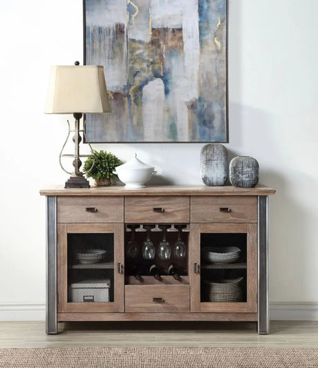 Nathaniel - Server - Maple - Furniture Home Direct