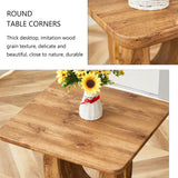 End Table Square Wood Grain With Curved Base Walnut - Furniture Home Direct