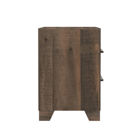 Plinz - 2 Drawer Nightstand - Brown - Furniture Home Direct