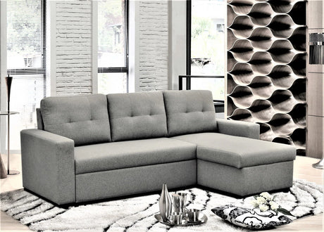 Convertible L Shaped Sectional Sleeper Sofa Bed, Saving Pull Out Couch - Furniture Home Direct