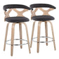 Gardenia - Mid Century Modern Fixed Height Counter Stool With Swivel (Set of 2) - Furniture Home Direct