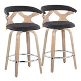 Gardenia - Mid Century Modern Fixed Height Counter Stool With Swivel (Set of 2) - Furniture Home Direct