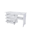 4 In 1 Folding Sewing Table With Lockable Wheels, Multi Functional Craft Station - White - Furniture Home Direct
