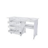4 In 1 Folding Sewing Table With Lockable Wheels, Multi Functional Craft Station - White - Furniture Home Direct