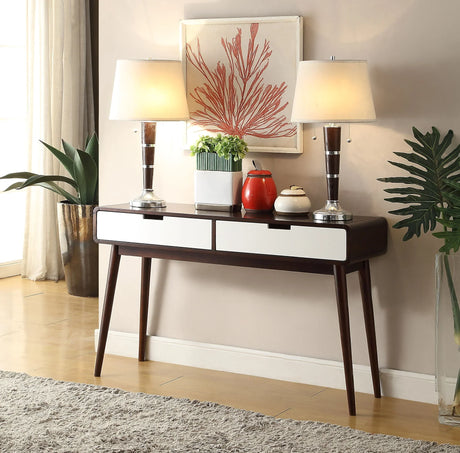 Christa - Console Table - White / Espresso - Furniture Home Direct