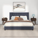 Donald - Mid-Century Modern Upholstered Platform Bed - Furniture Home Direct
