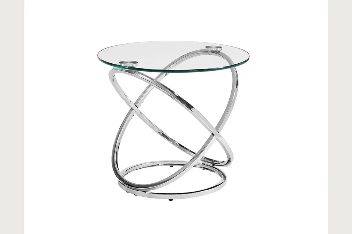 Modern Contemporary Cocktail Table Set - Chrome - Furniture Home Direct