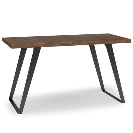 Lowry - Flat Top Desk - Rustic Natural Aged Brown - Furniture Home Direct