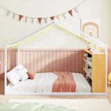 Bed House Frame With Shelves And Lights - Furniture Home Direct