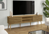 TV Stand, 72 Inch, Media Entertainment Center, Storage Cabinet, Console, Storage Shelves, Contemporary & Modern - Walnut - Furniture Home Direct