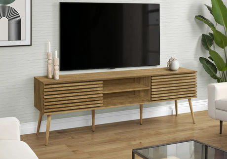 TV Stand, 72 Inch, Media Entertainment Center, Storage Cabinet, Console, Storage Shelves, Contemporary & Modern - Walnut - Furniture Home Direct