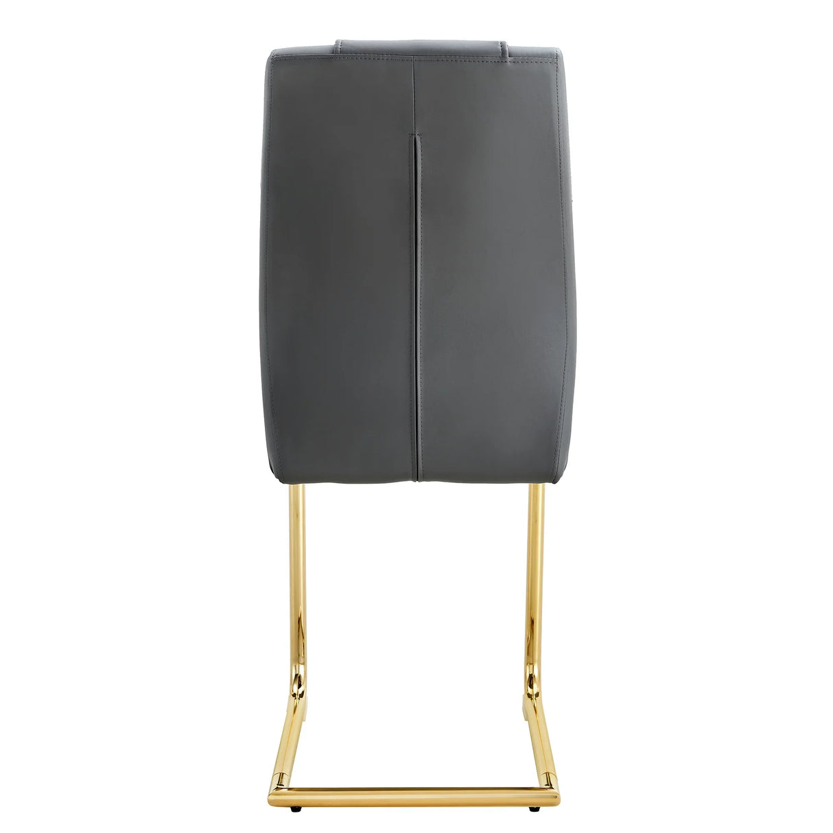 Gray Dining Chairs with Faux Leather & Diamond Stitching - Furniture Home Direct