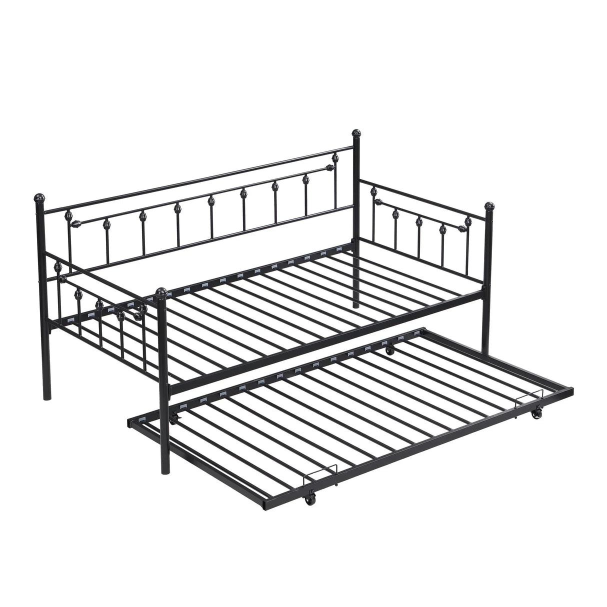 Twin Daybed With Trundle - Black - Furniture Home Direct