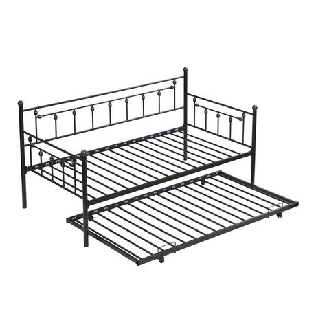 Twin Daybed With Trundle - Black - Furniture Home Direct