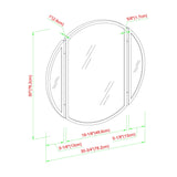 Modern Hinge Round Wall Mirror - Black - Furniture Home Direct