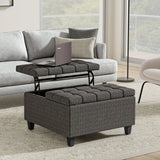 Harrison - Upholstered Coffee Table Storage Ottoman - Furniture Home Direct