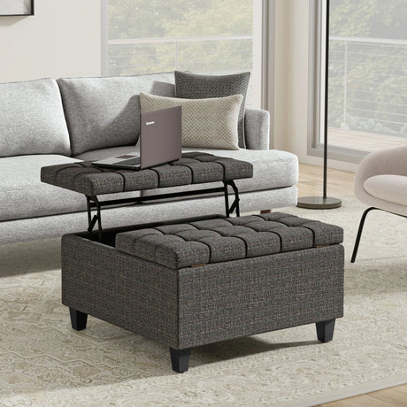 Harrison - Upholstered Coffee Table Storage Ottoman - Furniture Home Direct
