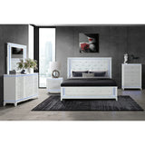 Queen Bedroom Set Modern Rubberwood With Headboard White - Furniture Home Direct