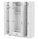 Contemporary 4 Door Wardrobe With 1 Drawer And Top Cabinet - Furniture Home Direct