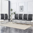 Dining Chairs Cantilever Metal Frame Modern Dark Gray - Furniture Home Direct