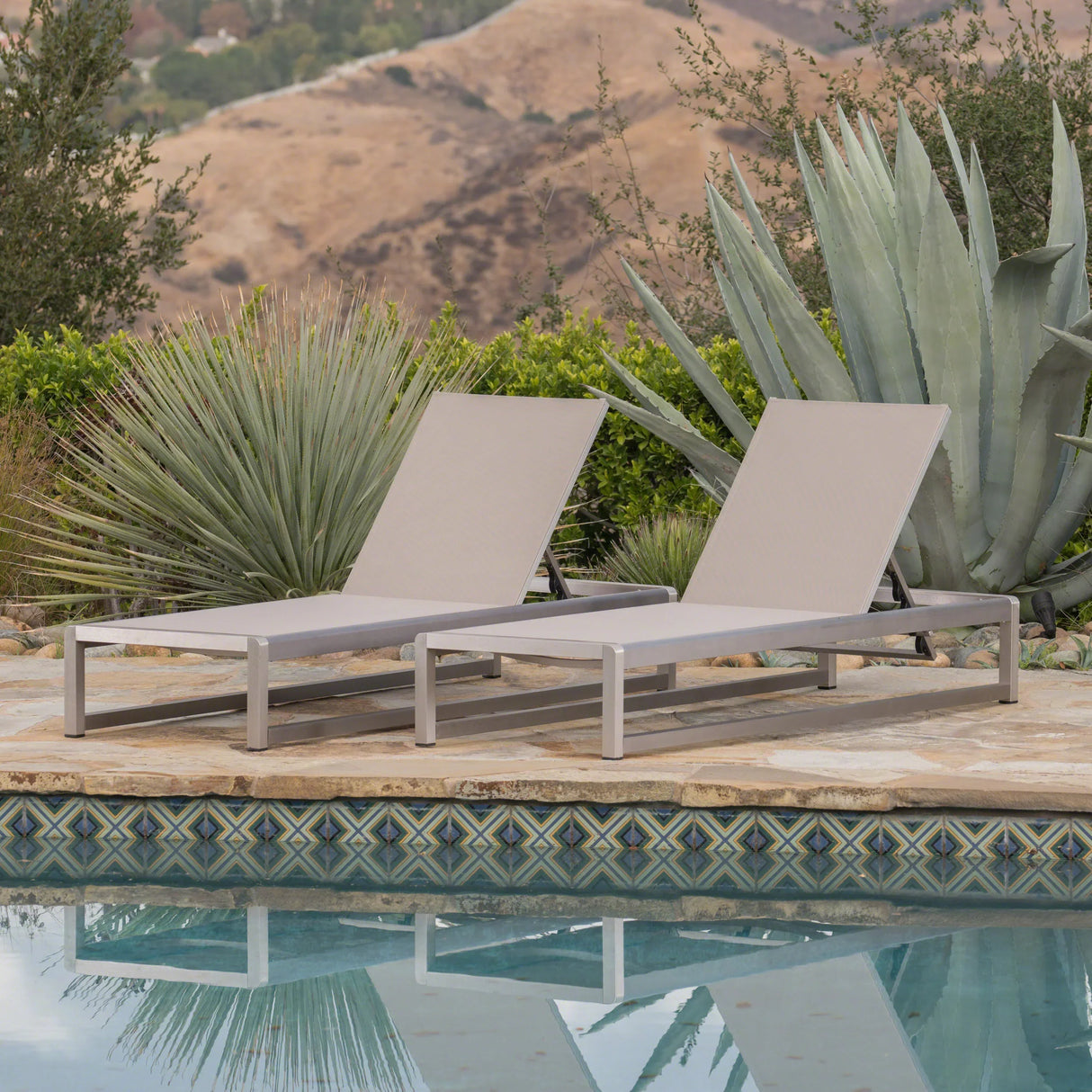 Modesta Chaise Lounge Set Of 2 - Furniture Home Direct