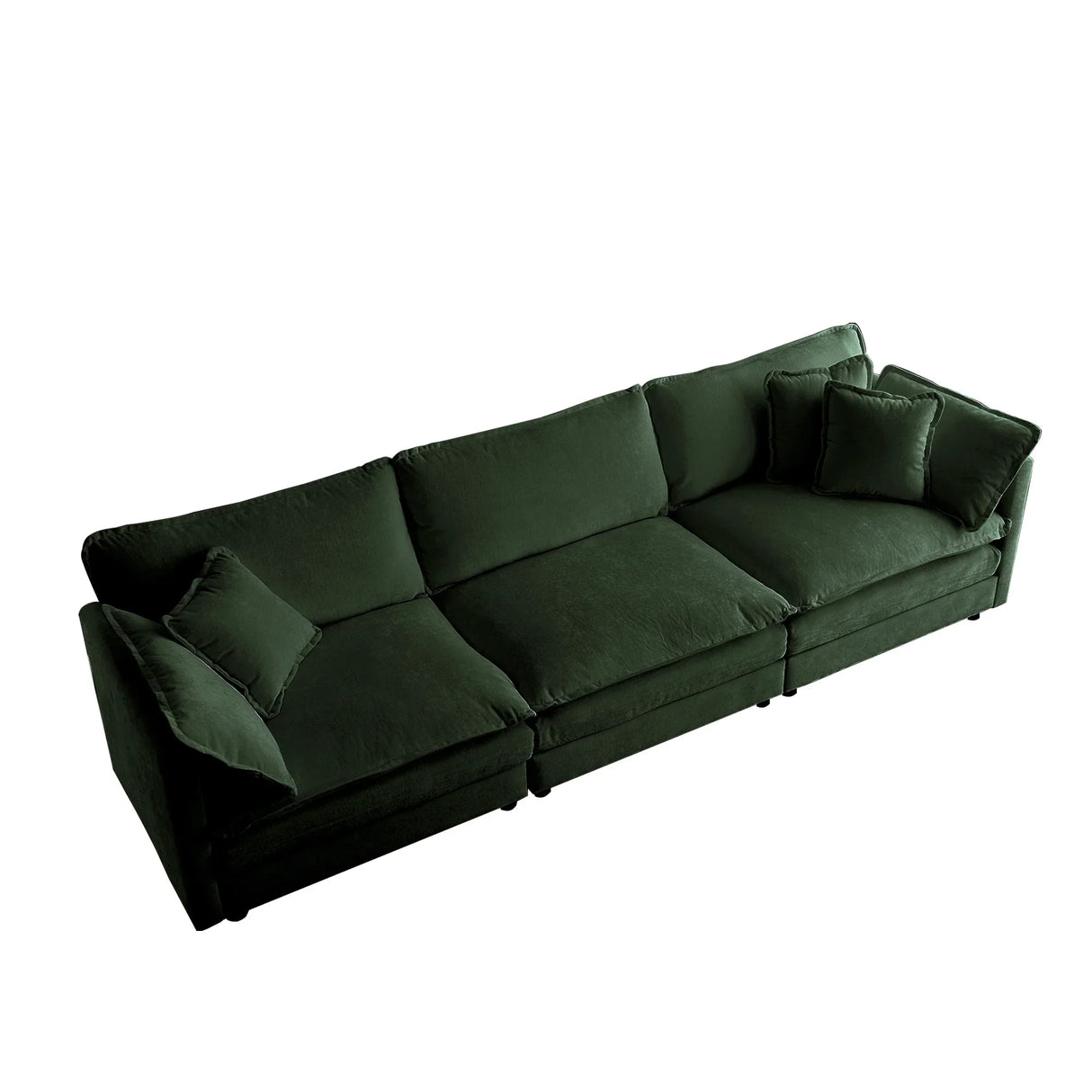 2 Pc Chenille Living Room Set - Green - Furniture Home Direct