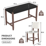 5 Piece Counter Height Dining Set, Bar Table With 4 Upholstered Chairs - Furniture Home Direct