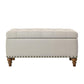 Upholstered Ottoman With Storage And Rivet Trim - Furniture Home Direct