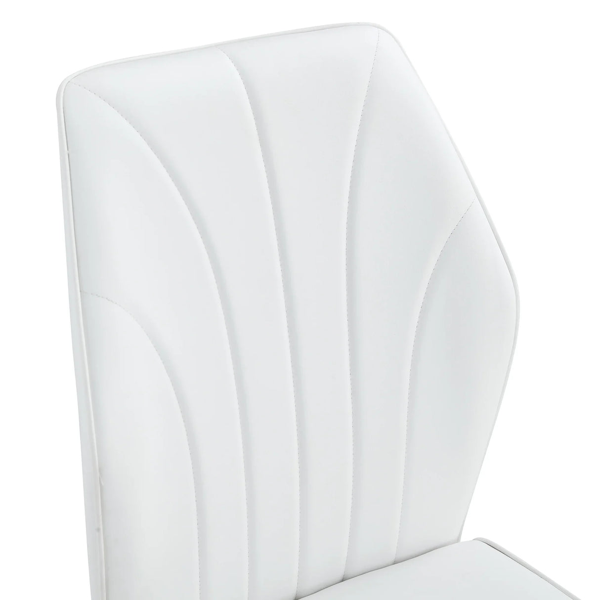 Dining Chairs Set of 4 Modern PU Upholstered Sleek White - Furniture Home Direct