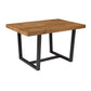 Rustic Metal And Solid Distressed Dining Table - Furniture Home Direct