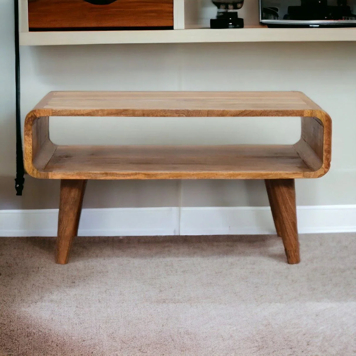 Solid Wood Open Media Unit - Furniture Home Direct