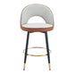 Upholstered Rotatable Bar Chair With Metal Legs For Dining Room - Furniture Home Direct