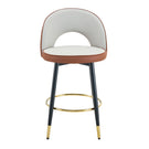 Upholstered Rotatable Bar Chair With Metal Legs For Dining Room - Furniture Home Direct