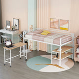 Loft Bed With Desk And Shelves - Furniture Home Direct
